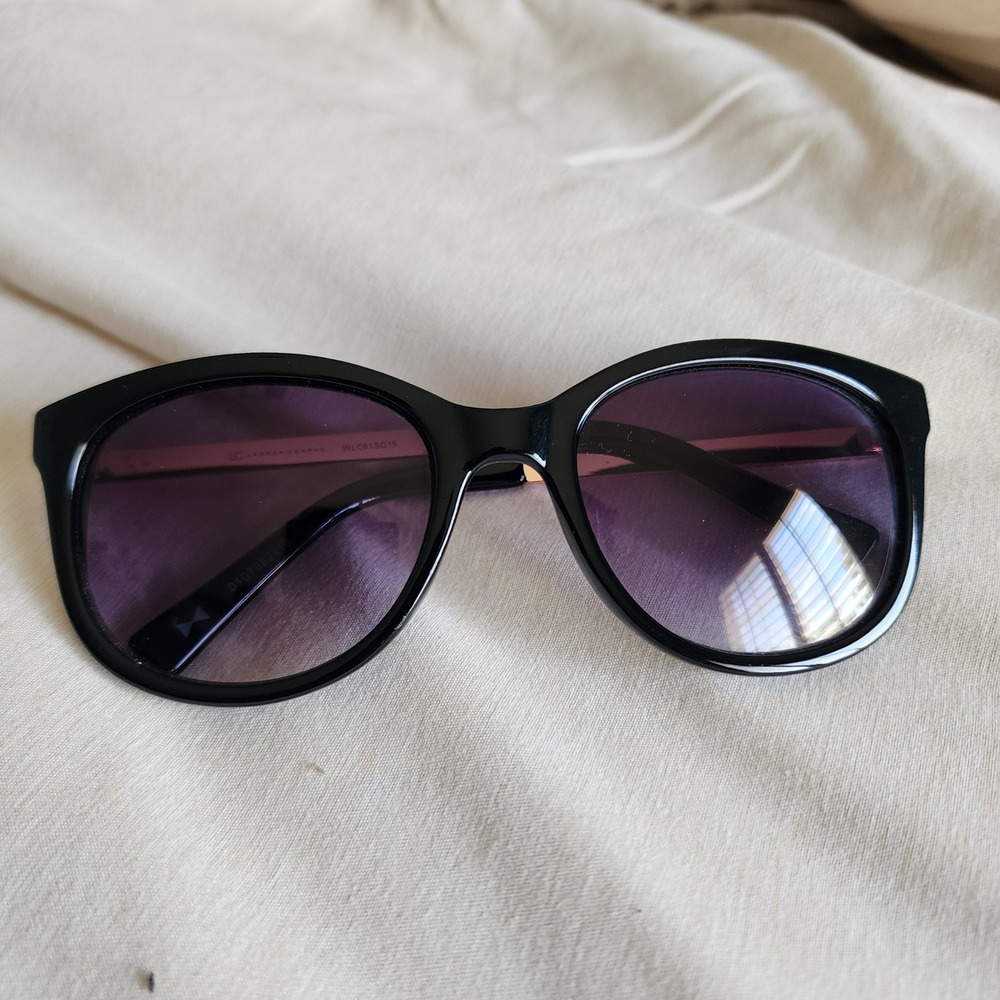 LC Lauren Conrad Sunglasses Women OS Black Excellent Rose Gold Purple Gradient - Picture 5 of 7